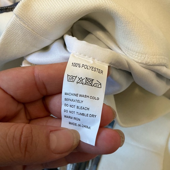 Blue and White Men's Jacket - Picture 10 of 10